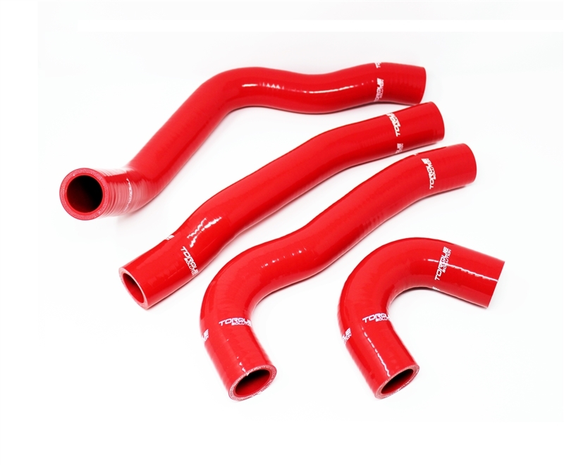 Mitsubishi Evolution Radiator Hose Kit - Torque Solution - Silicone - Red - `08-`15 Mitsubishi Evolution Radiator Hose Kit - Torque Solution - Silicone - Red - `08-`15